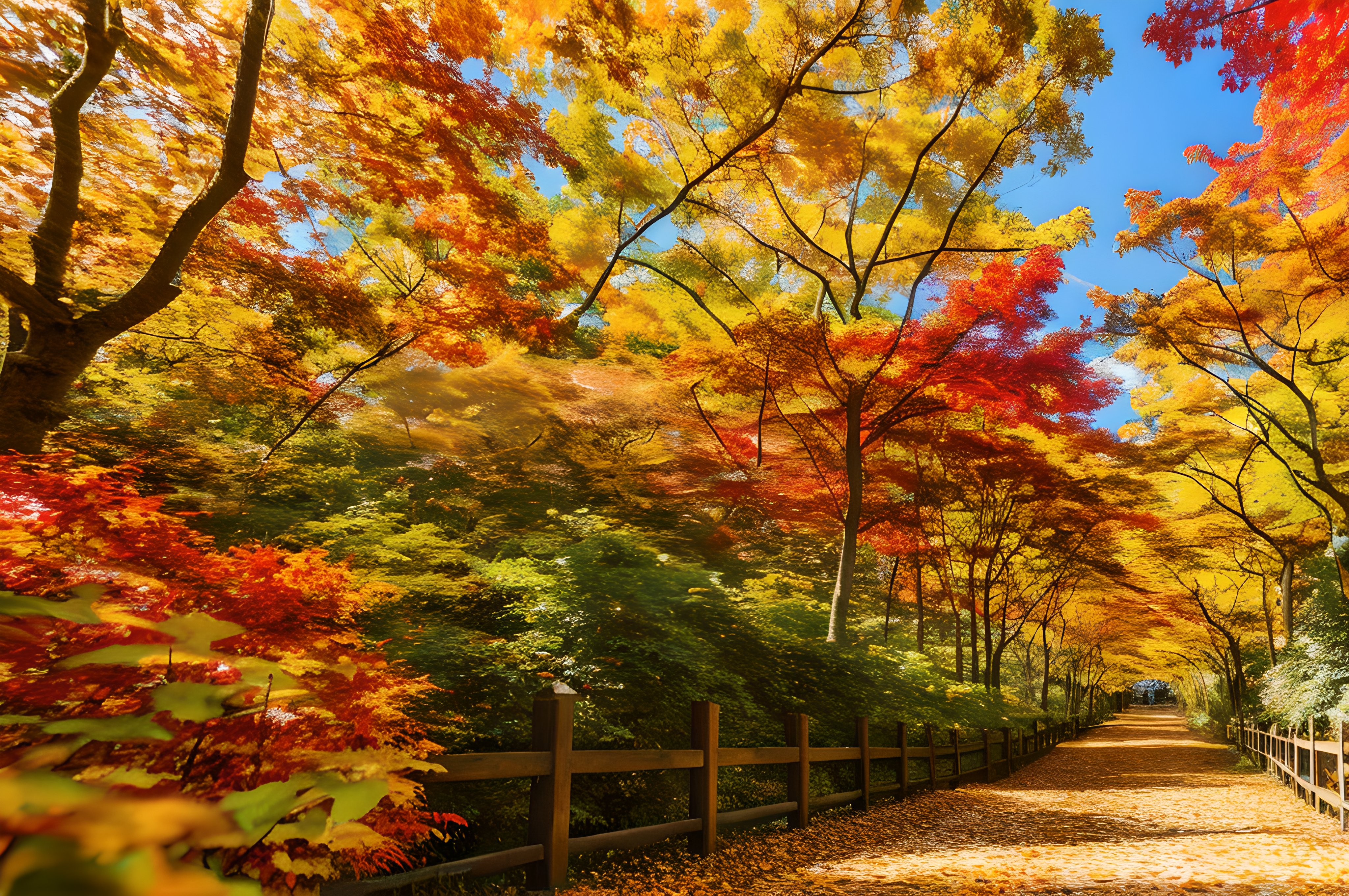 紅葉のトンネル 